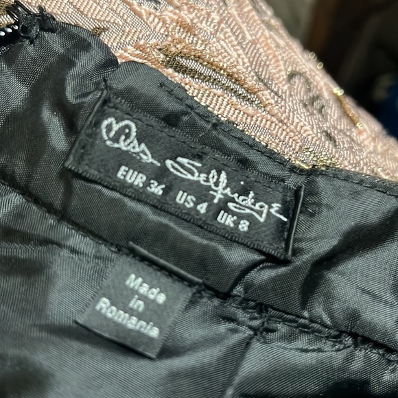 Miss Selfridge Tea Length Jacquard Skirt - Picture 7 of 7